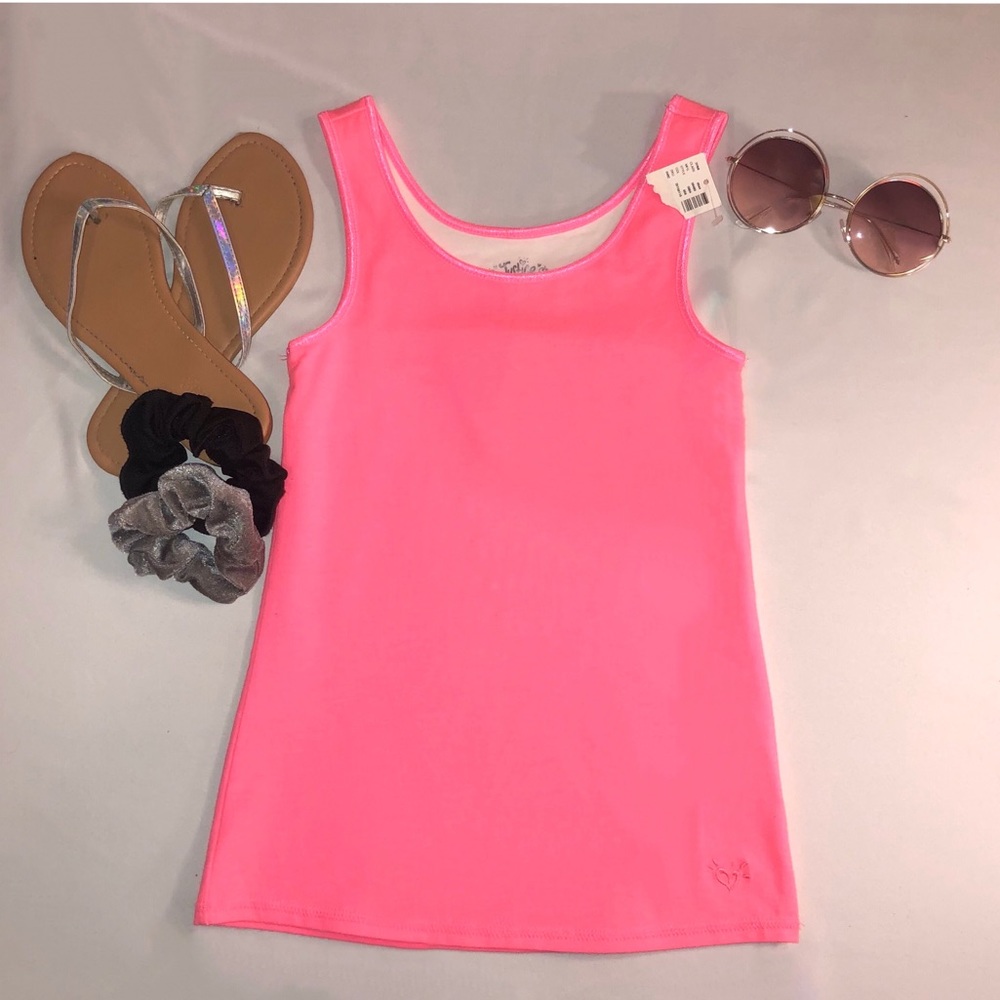 Justice bright pink tank top - Picture 2 of 5